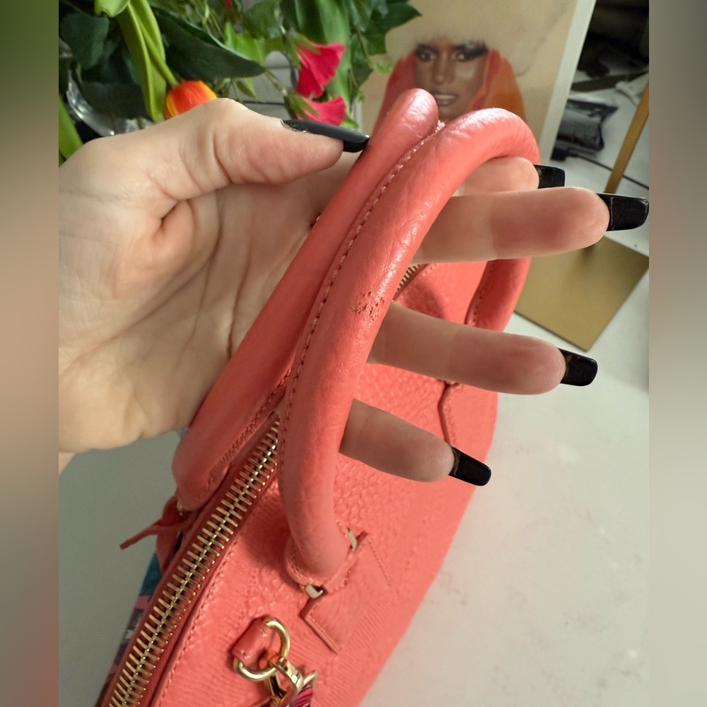 Burberry Pink Orchard Leather Satchel w/added unbranded crossbody strap - Picture 6 of 13